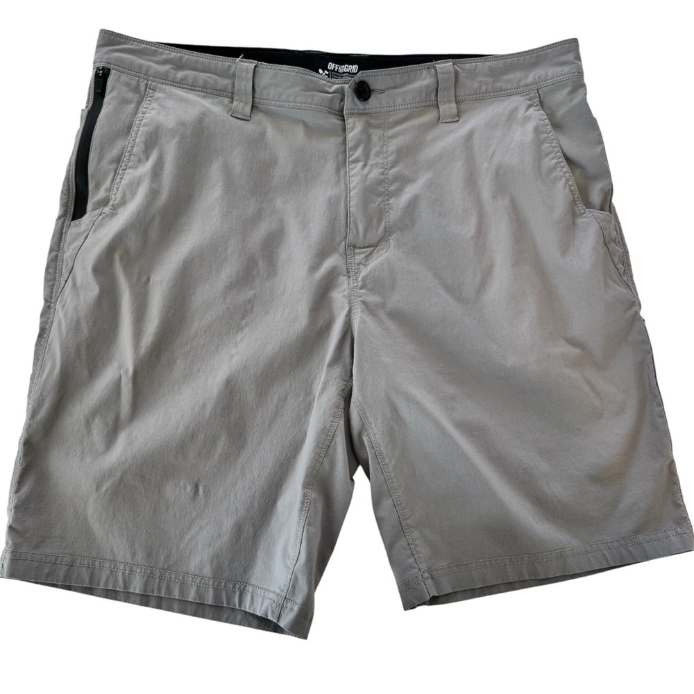 Off The Grid Shorts Mens 38 Gray Over N Out Hybrid Stretch Hiking Outdoor.